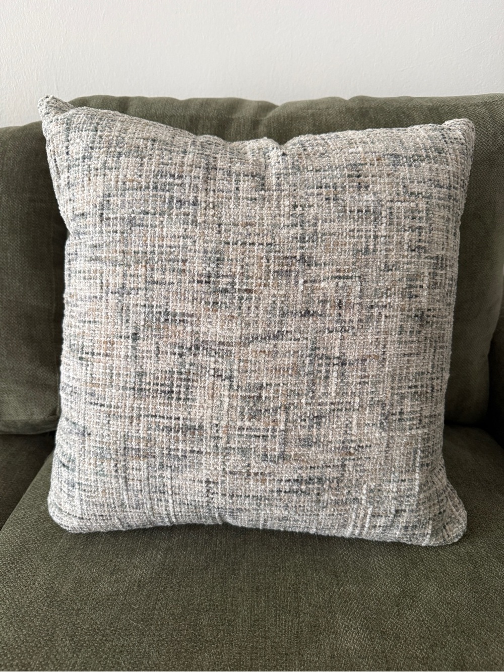 Neutral Textured Square Throw Pillow - Brand Unknown